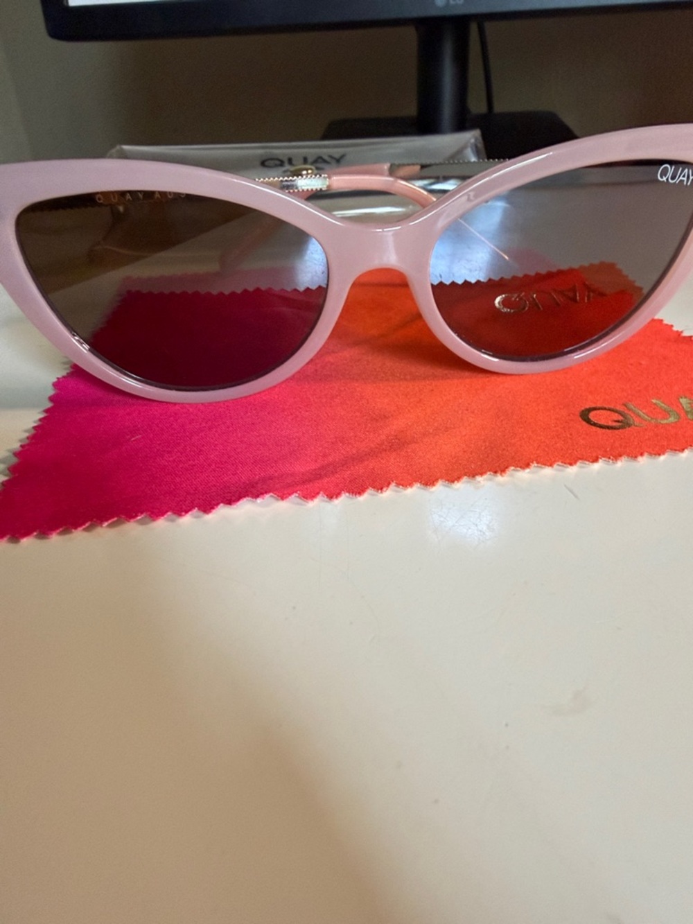 Quay Australia Pink Cat Eye Sunglasses